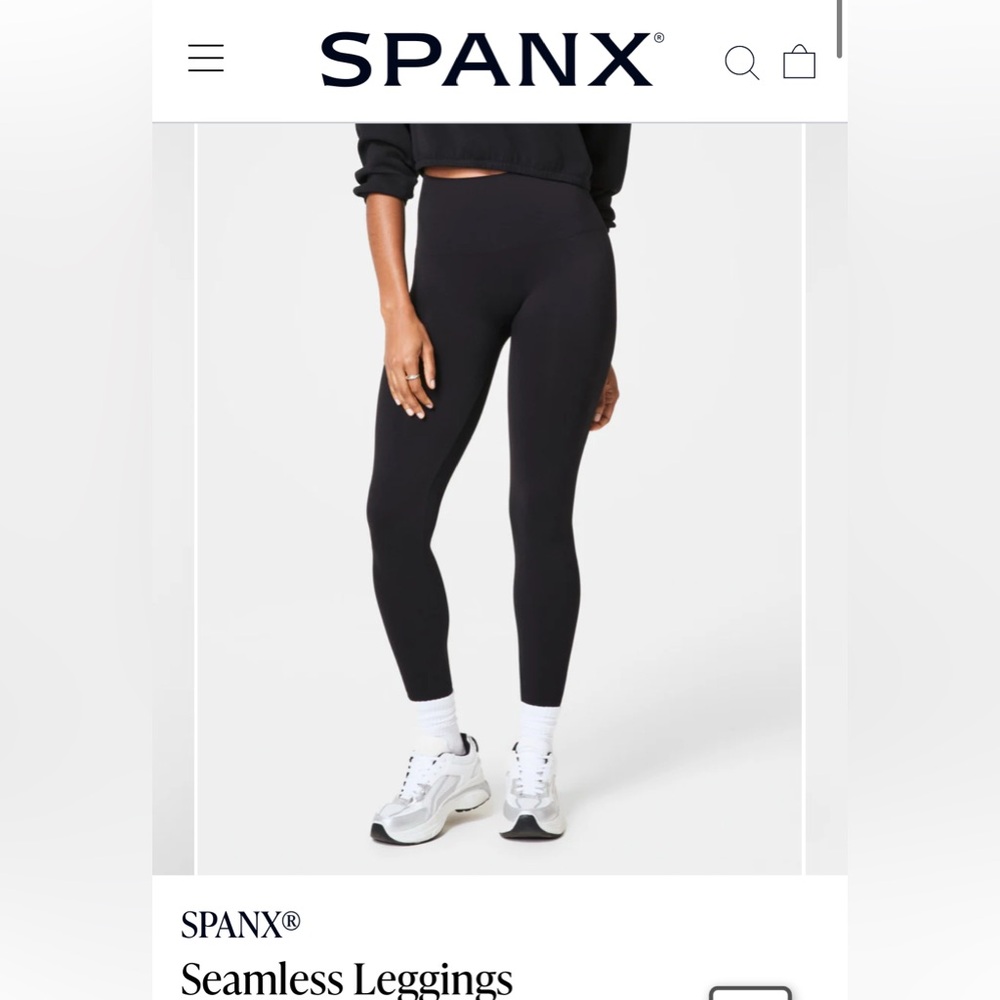 SPANX® Seamless Leggings Very Black S. NEW
